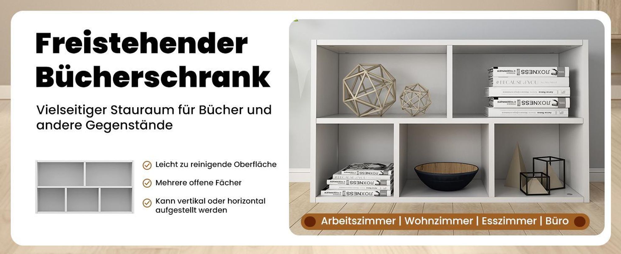 vidaXL Bücherregal/Sideboard Weiß 50x25x80 cm Holzwerkstoff