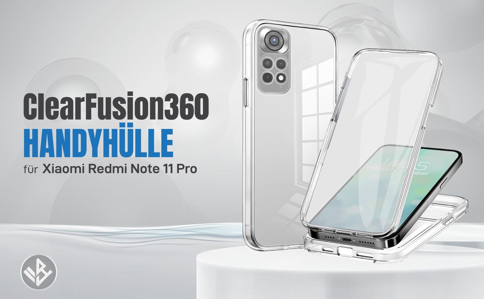 Transparente 360 Grad Hülle für Xiaomi Redmi Note 11 Pro mit Kameraschutz