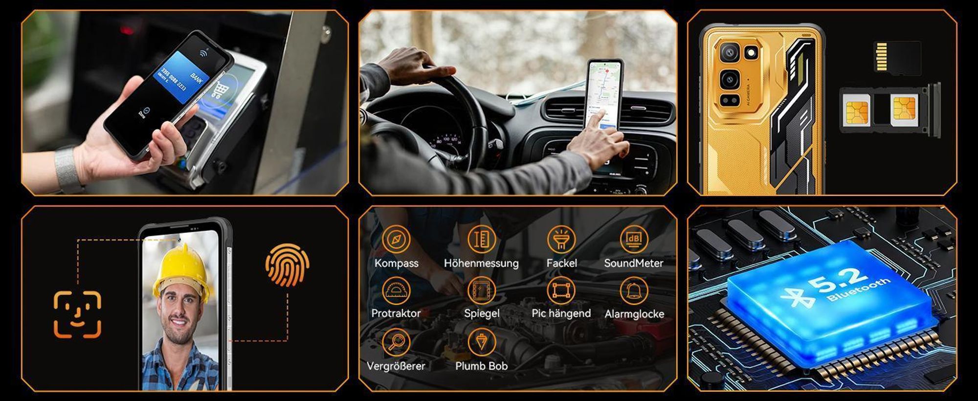 Blackview FORT 5 incl W60,AI Outdoor Handy,36(12+24)+256GB, 6,78" HD,120 Hz,NFC,IP68 und IP69K,108 MP Hauptkamera, Android 16,5000 mAh
