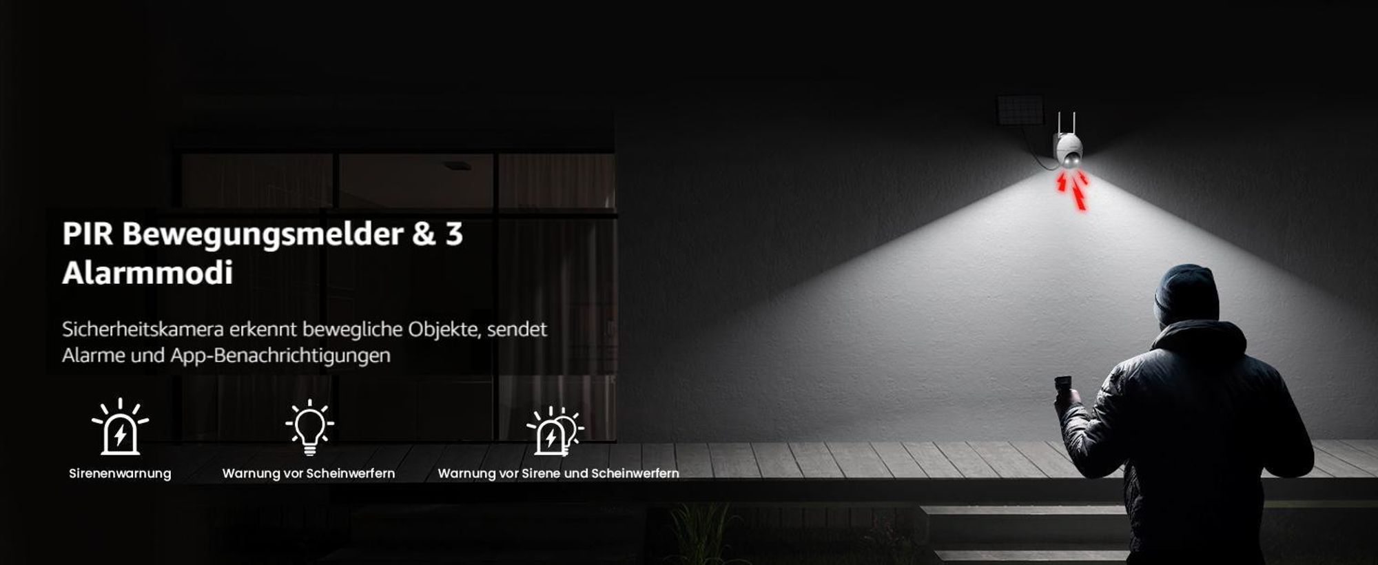 ieGeek 360° FUNK WLAN WIFI 2K IP NETZWERK CAMERA Outdoor AUßEN ÜBERWACHUNGSKAMERA