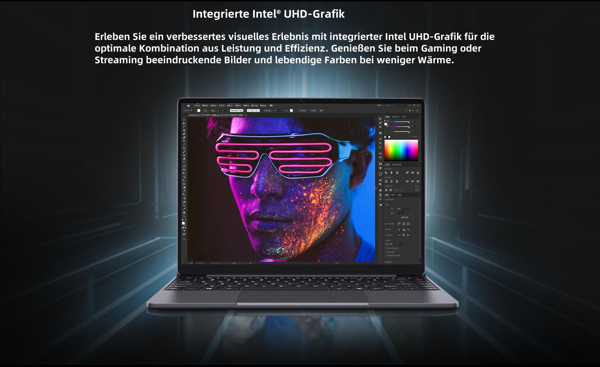 Laptop CHUWI CoreBook X - Prozessor Intel Core i3-1220P 14" Bildschirm Windows 11 16GB+512GB 4000mAh Akku - Grau