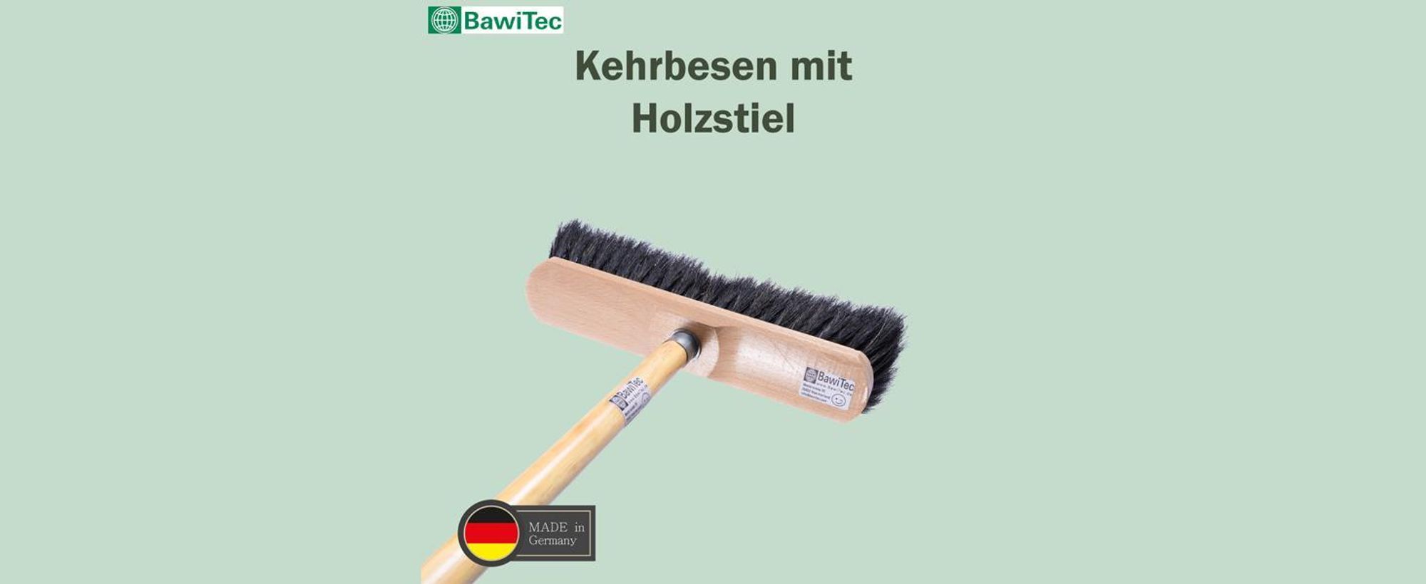 Rosshaarbesen mit Holzstiel sehr weiche Naturhaar-Borsten Zimmerbesen mit Stiel Rosshaar lackiertes Holz mit Metallgewinde Holzstiel 120cm Lang