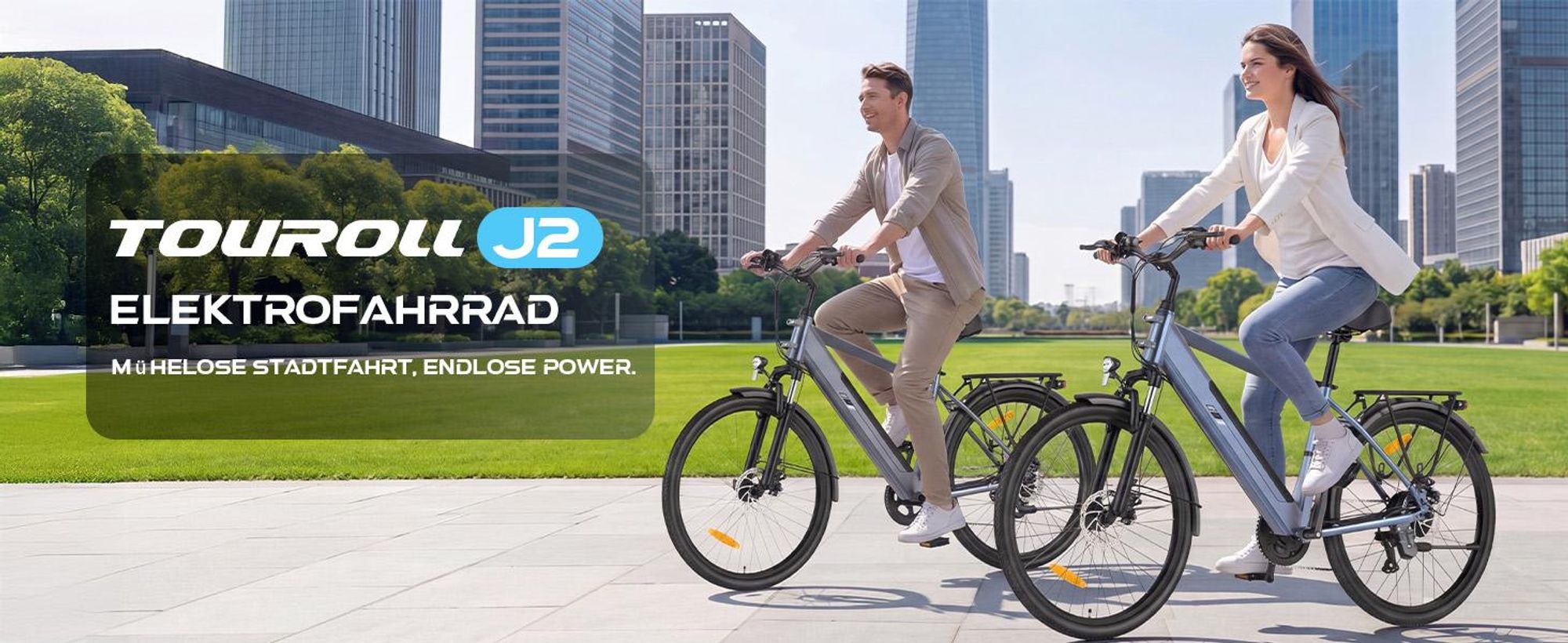Touroll J2 E-Bike 26 Zoll, 250W Motor, 100 km Reichweite, Shimano 7-Gang, LED Display, Scheibenbremsen, City Elektrofahrrad