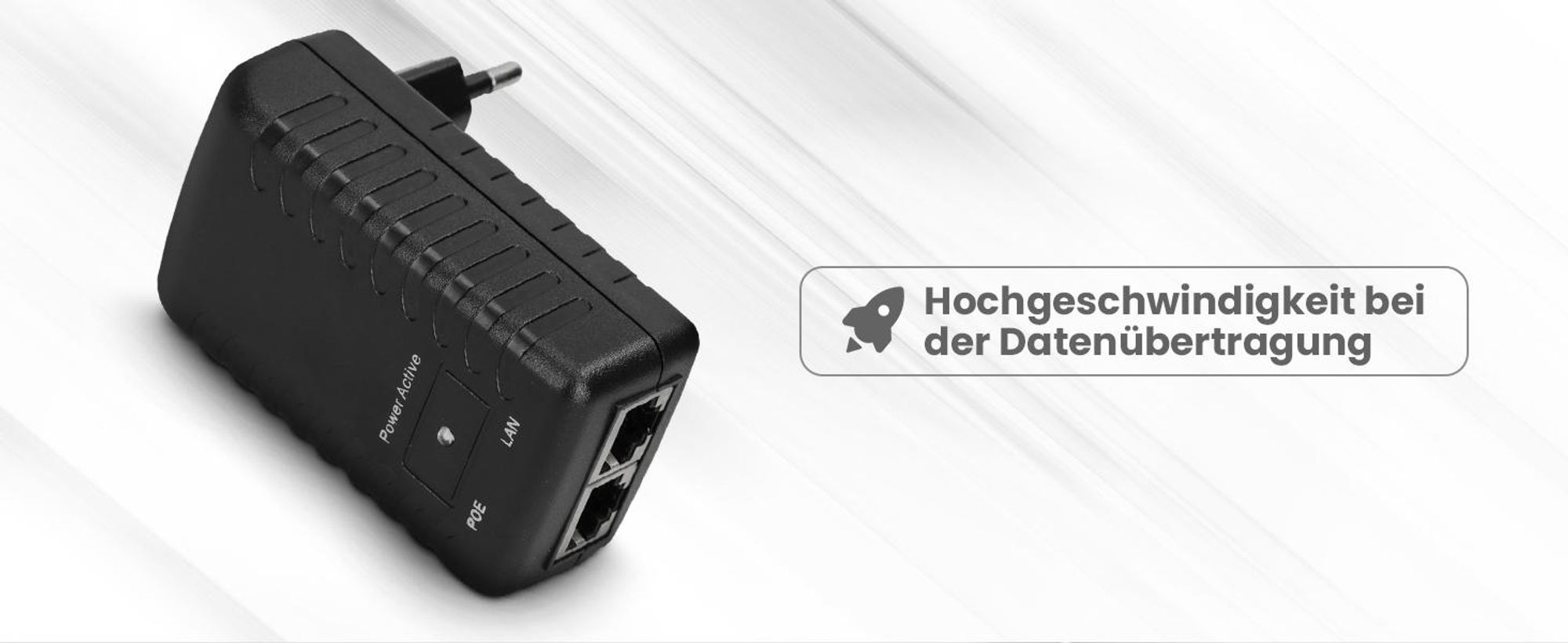 Extralink PoE Injector 24V 0,5A 12W mit 2x RJ45 Ports