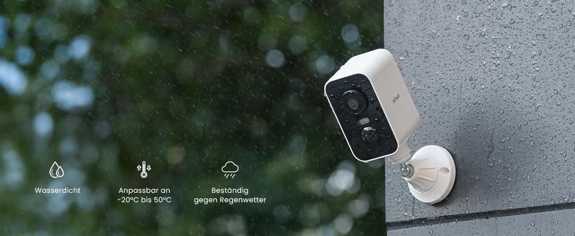 2K Überwachungskamera Außen Akku, IP Kamera Wlan Farbnachtsicht mit PIR-Bewegungserkennung 2,4 GHz WLAN 3PCS