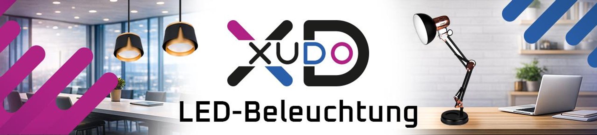 XUDO Schreibtischlampe E27, Schwarz & Gold, Metall, verstellbar mit Standfuß und Tischklemme – ohne Leuchtmittel