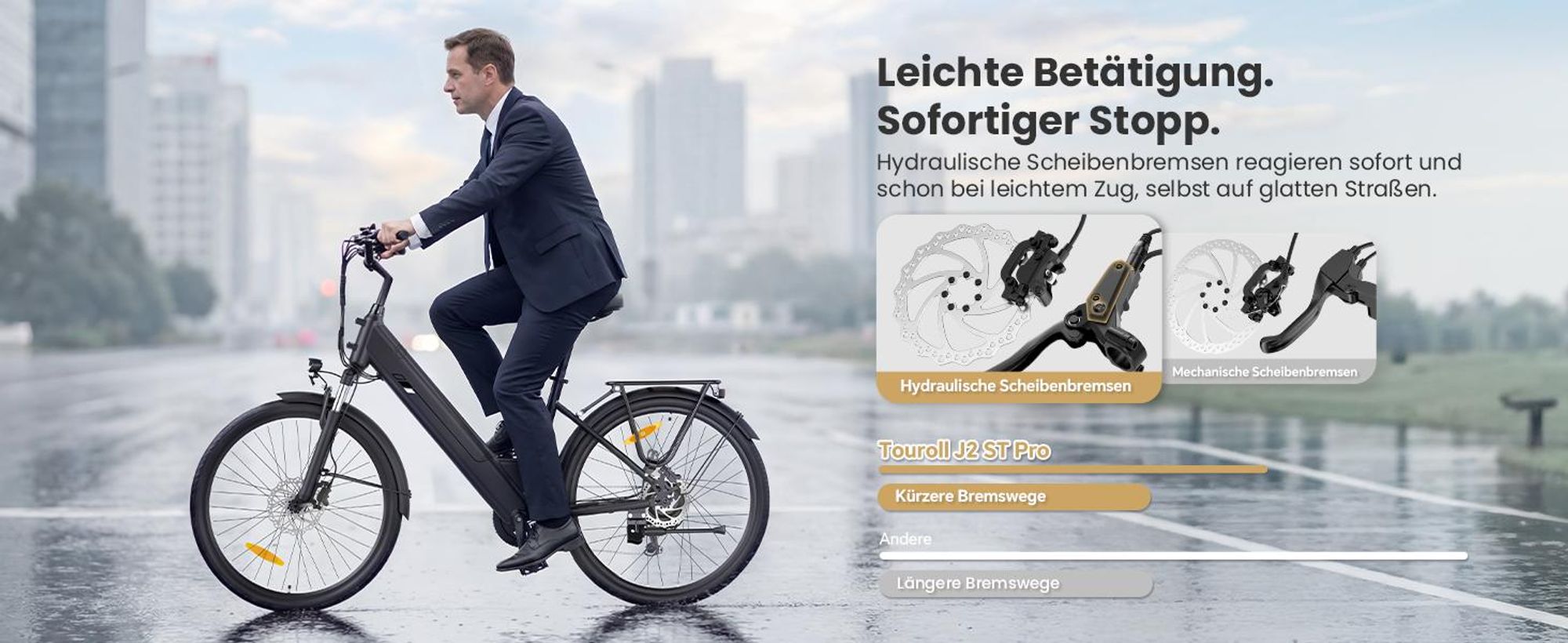Touroll J2 ST Pro E-Bike Tiefeinsteiger mit 250W Motor, 100km Reichweite, Hydraulikbremsen, Shimano 7-Gang