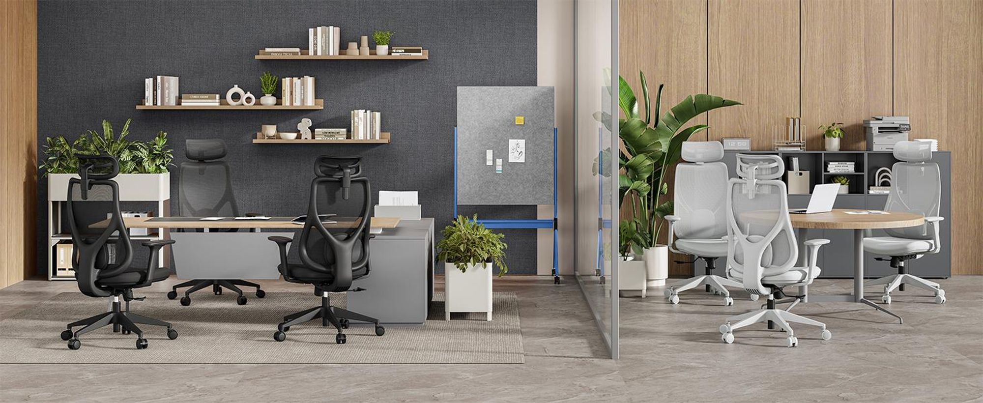 SENSE7 Moyo Sedia da ufficio ergonomica Sedia da scrivania Nera Braccioli 3D Schienale in rete Supporto lombare Poltrona direzionale Sedia per home office e PC 150 kg