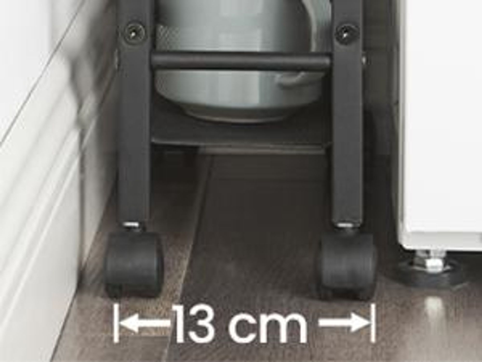 VASAGLE Rollwagen, Nischenregal auf Rollen, mit 4 Ebenen, für kleine Räume, 13cm Tiefe, Schwarz