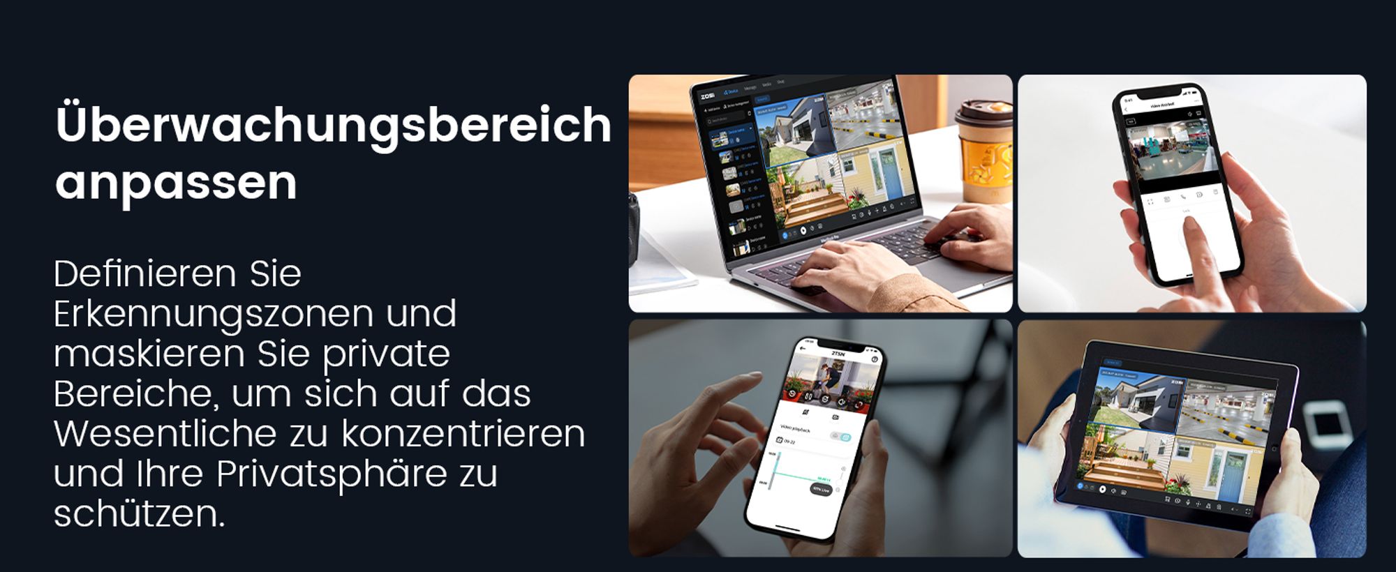 ZOSI 3K Wi-Fi 6 Outdoor Überwachungskamera mit 360° Pan & Neigung, 2,4 GHz WLAN Kamera für Außen mit AI Mensch/Fahrzeug/Tier Erkennung, 2-Wege-Audio