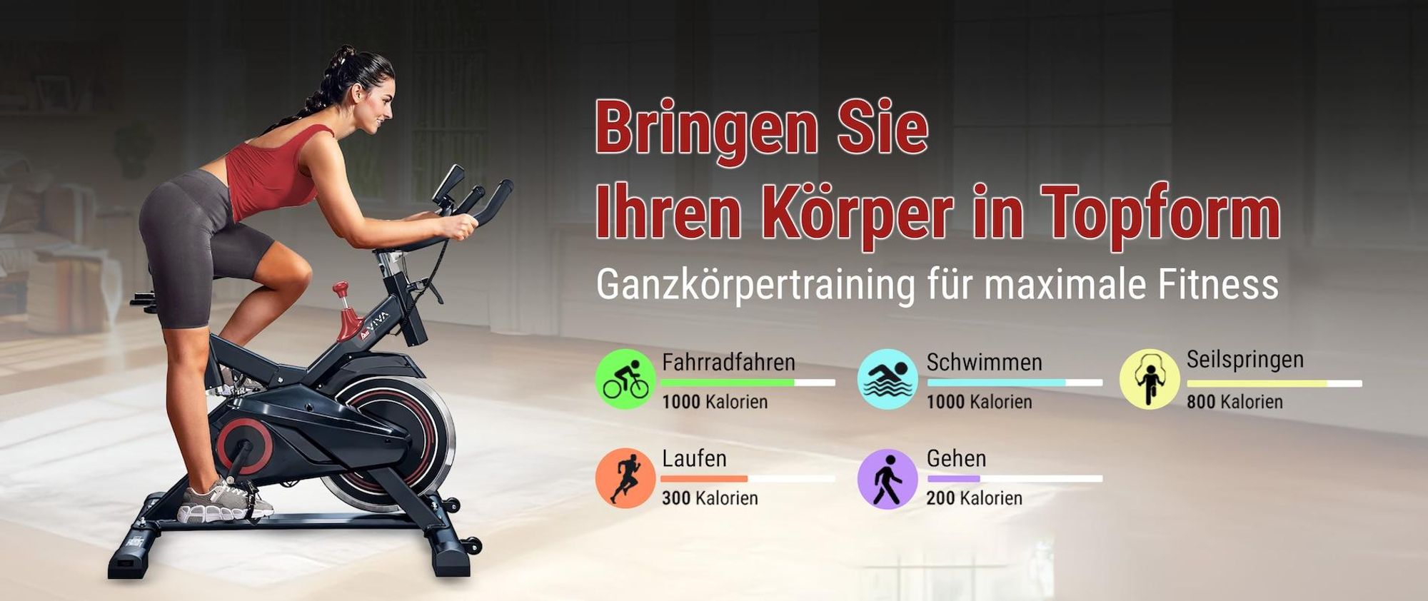 AsVIVA S11 Indoor-Cycle Speedbike, leise, stufenlos, mit Handpulssensor
