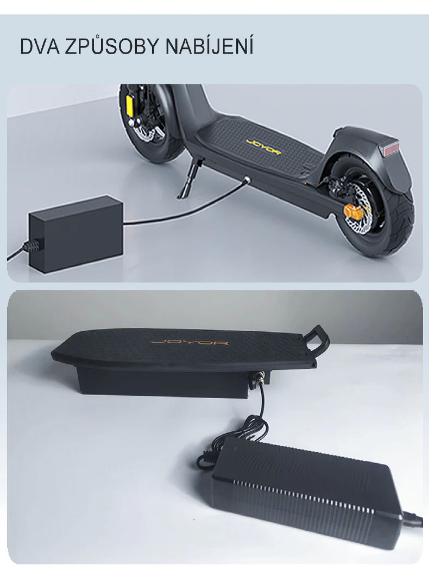 JOYOR C10E Elektrická koloběžka - 500W Motor 48V10.4AH Baterie 10 Palcové Pneumatiky ABE  Kotoučové Brzdy - Černá