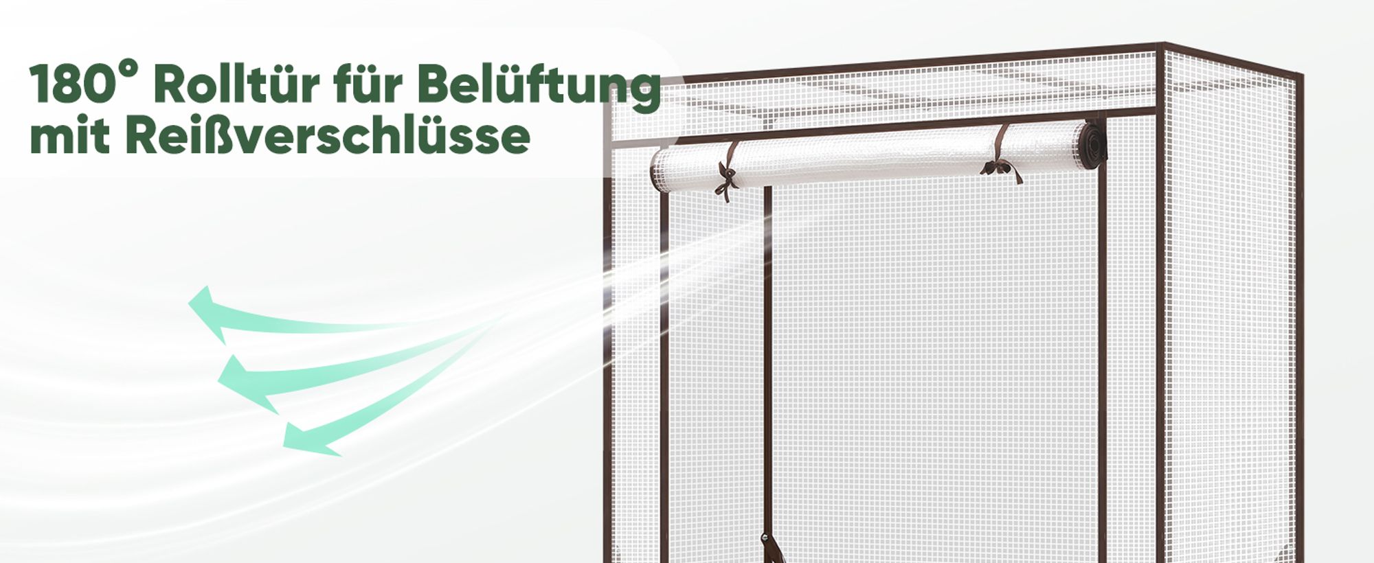 Sekey Gewächshaus Folie Tomatengewächshaus Winterfest Foliengewächshaus, mit 140 g/m² Gitterfolie – Weiß