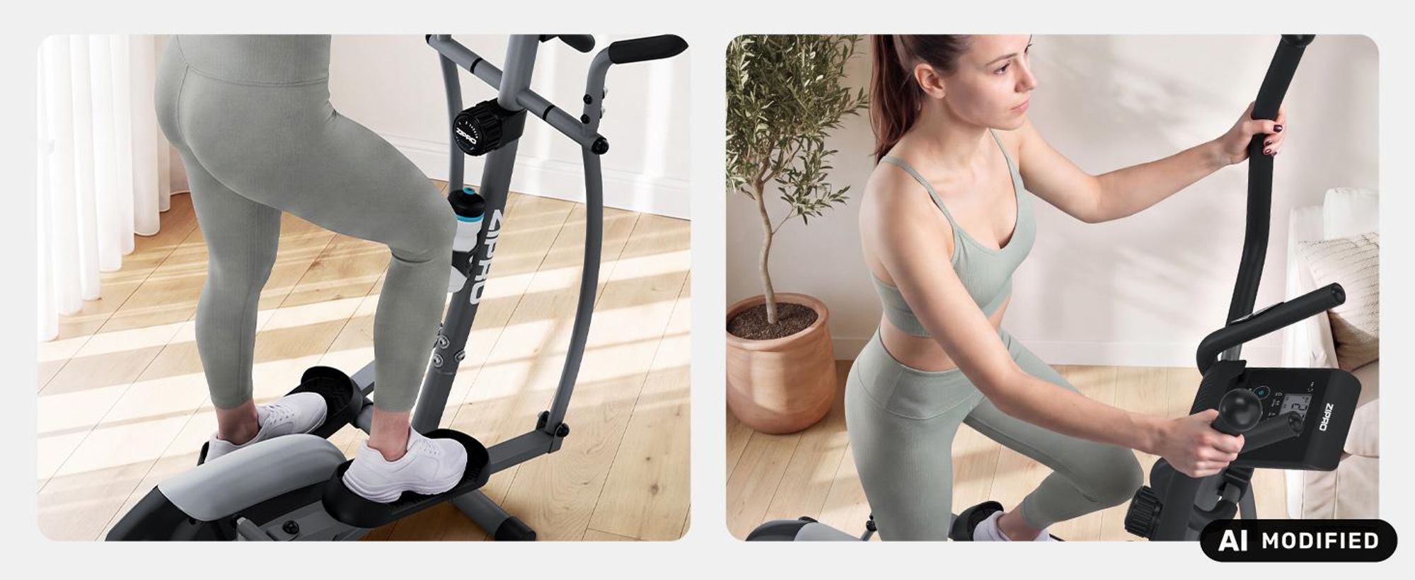 Zipro Shox Magnetischer Crosstrainer Heimtrainer bis 120 kg | Fitnessgerät für Zuhause mit LCD-Computer, Pulsmesser & 6 kg Schwungmasse