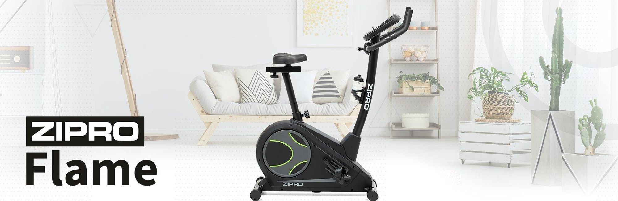 Zipro Ergometer Heimtrainer Flame – Bluetooth Fitnessbike kompatibel mit Kinomap & iConsole+ Elektrischer Widerstand Bis 150kg Belastbar & USB