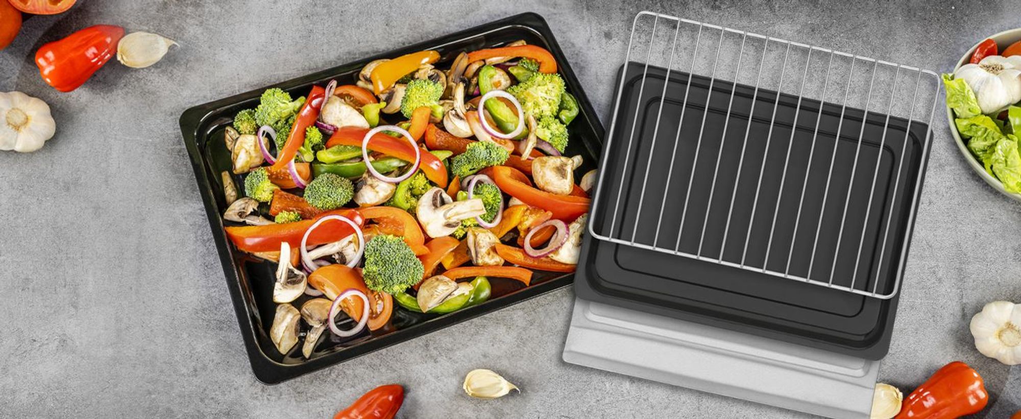 TZS First Austria - Minibackofen 30L 1600W - Mini Backofen stufenlose Temperaturregelung bis 230°C - Miniofen 60 Min. Timer, 3 Einschubhöhen, Backblech & Grillrost - Für kleine Küchen & Camping