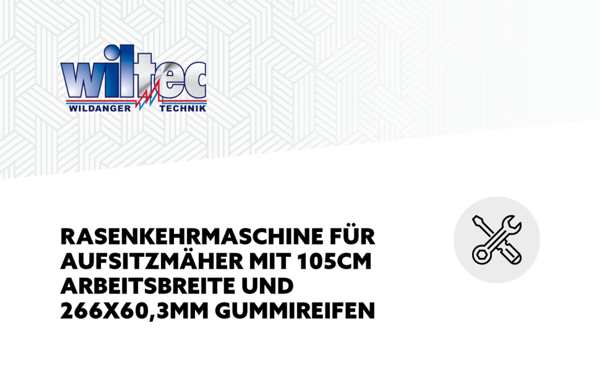 Wiltec Rasenkehrmaschine mit 105 cm Kehrbreite, Rasenkehrer für Aufsitzmäher, Laubsammler mit 365 l Auffangnetz Laubkehrmaschine für Rasentraktor