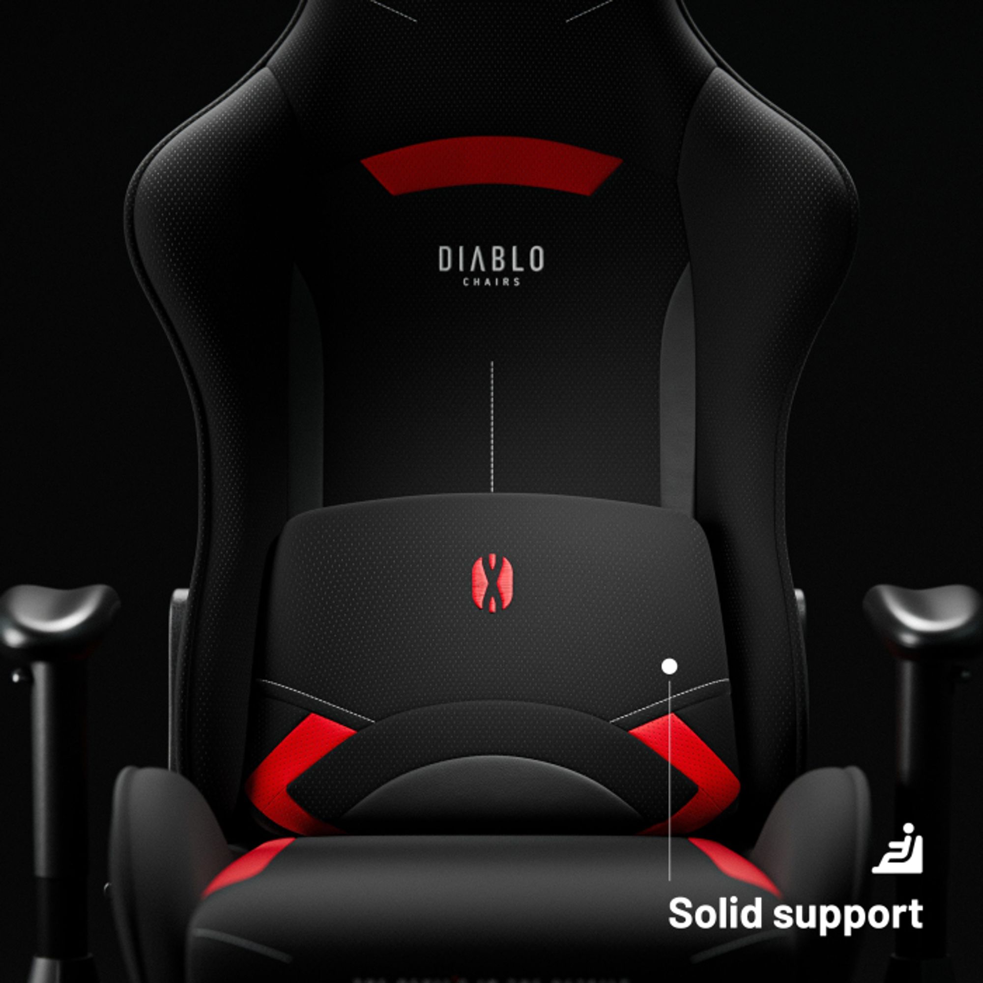Diablo X-ST4RTER Gaming Stuhl Chair Bürostuhl Schreibtischstuhl PC Stuhl Ergonomisch Stoffbezug 2D Armlehnen Kippmechanismus