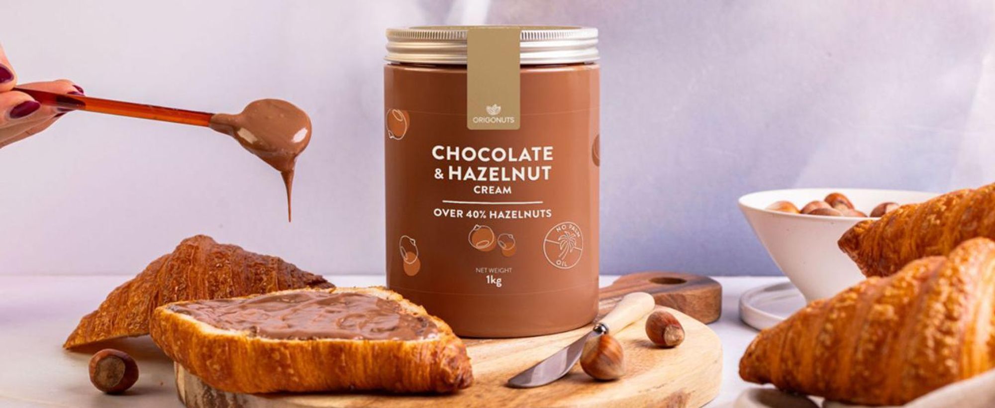 ORIGONUTS, Haselnuss Creme Nuss Kakao, Aufstrich Schokoladenaufstrich, 500 g
