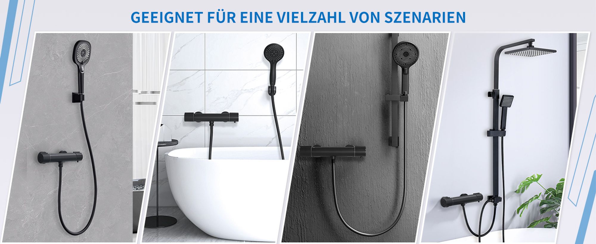 Duscharmatur mit Thermostat,Schwarz Mischbatterie Dusche mit 38°C Sicherheitstaste,Duschthermostat Armatur Edelstahl,Duscharmaturen Brausethermostat