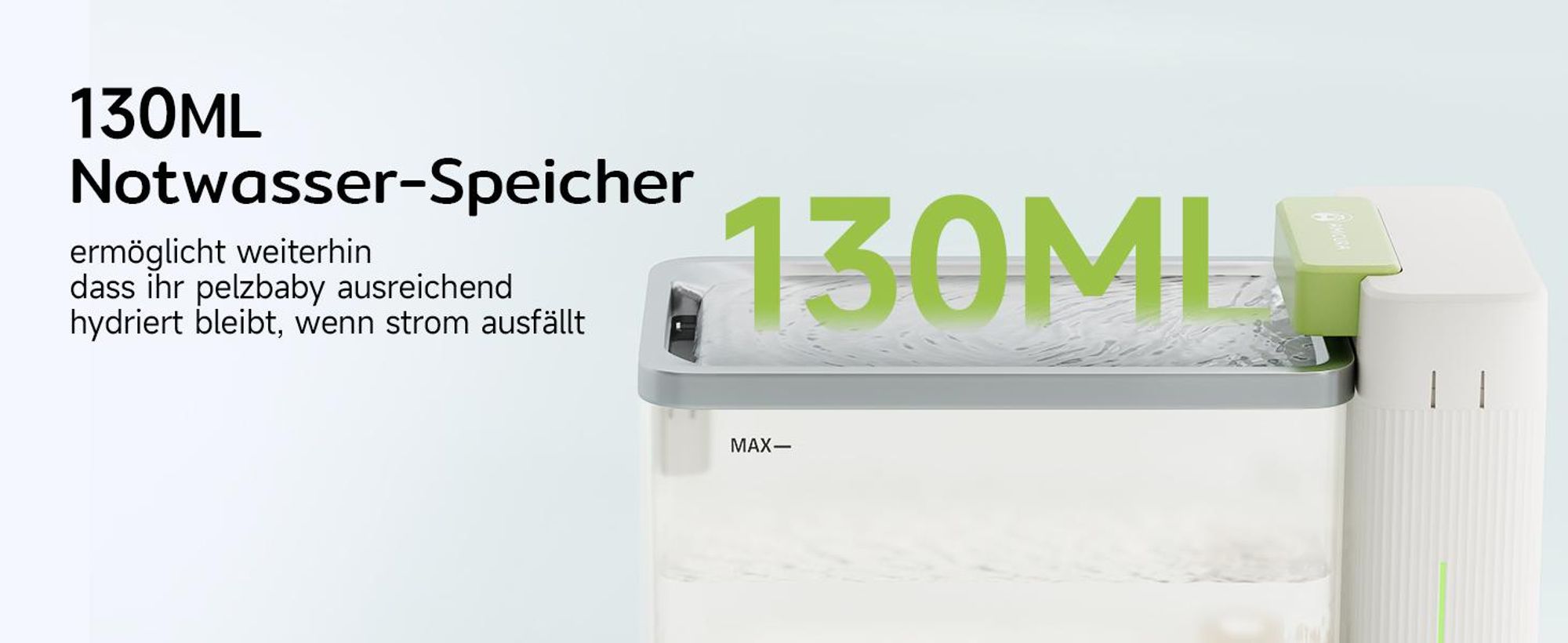 Amicura A3 Lite Trinkbrunnen für Katze mit Ultrafiltrationstechnologie - 3,3L Großer Tank, SUS316 Edelstahl-Trinkschale, ≤25dB, 100% Wasserdicht (Weiß)