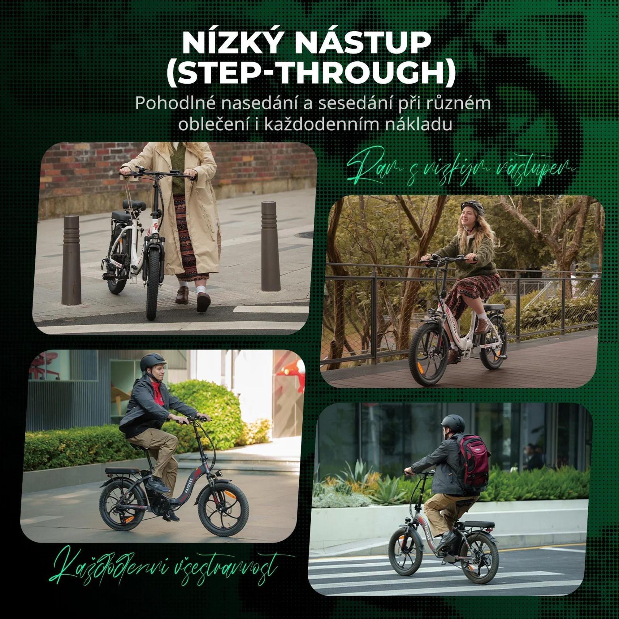 FAFREES F20 E-Bike - Motor 250W, Baterie 36V18Ah, 20 Palcová Mechanická Kotoučová Brzda - Šedá