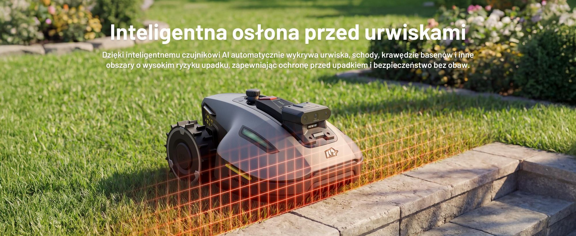 Robotická sekačka Mammotion YUKA Mini 2 800 s garáží, bez kabelu, do 800 m², DropMow, automatické mapování, sečení okrajů, 4G-Modul, APP