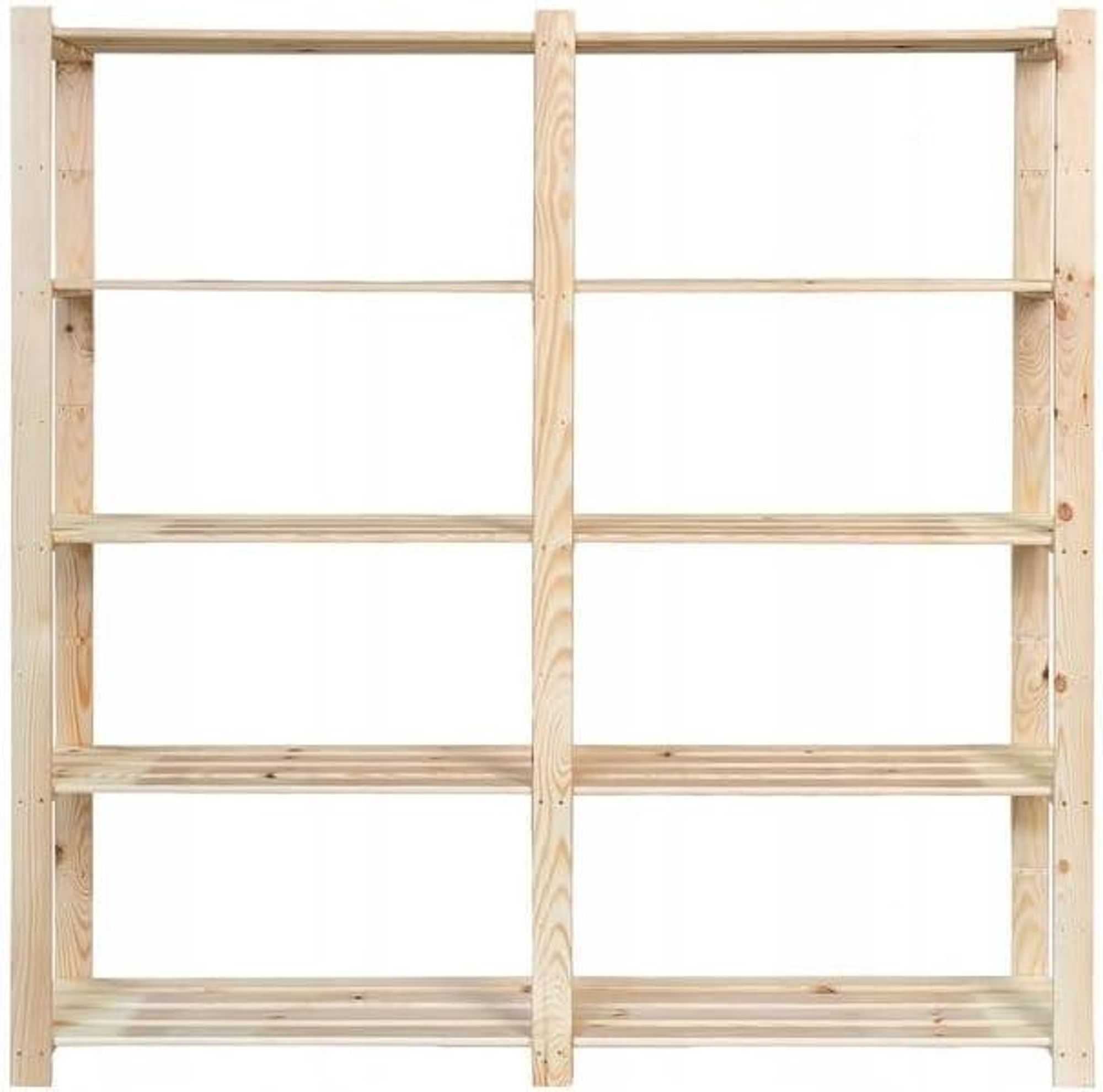 STOLMAK Regał Drewniany 170x170x38 cm Sosna Lite Drewno 5 Półek Regał do Garażu Stojak na Rośliny