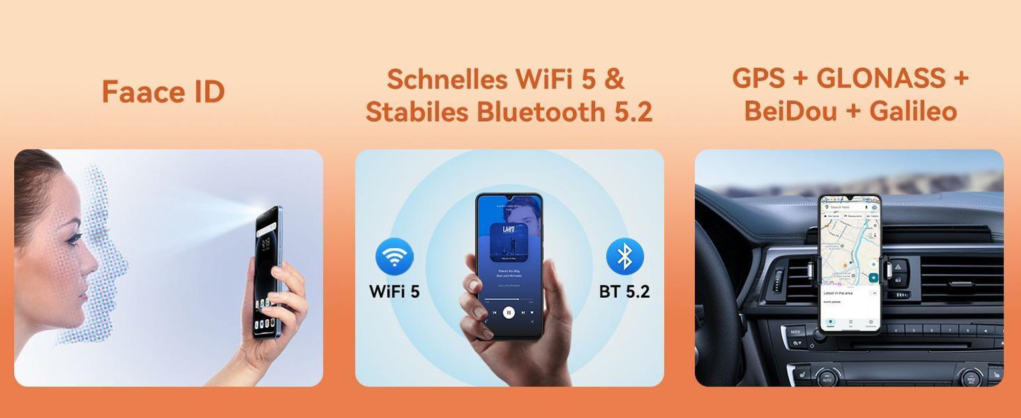 2026 Blackview WAVE 7C Handy Ohne Vertrag, 6.56", Android16, 16GB+64GB/2TB TF, Face ID, 5000mAh, 32MP, Dual-SIM, WiFi 5, IP54