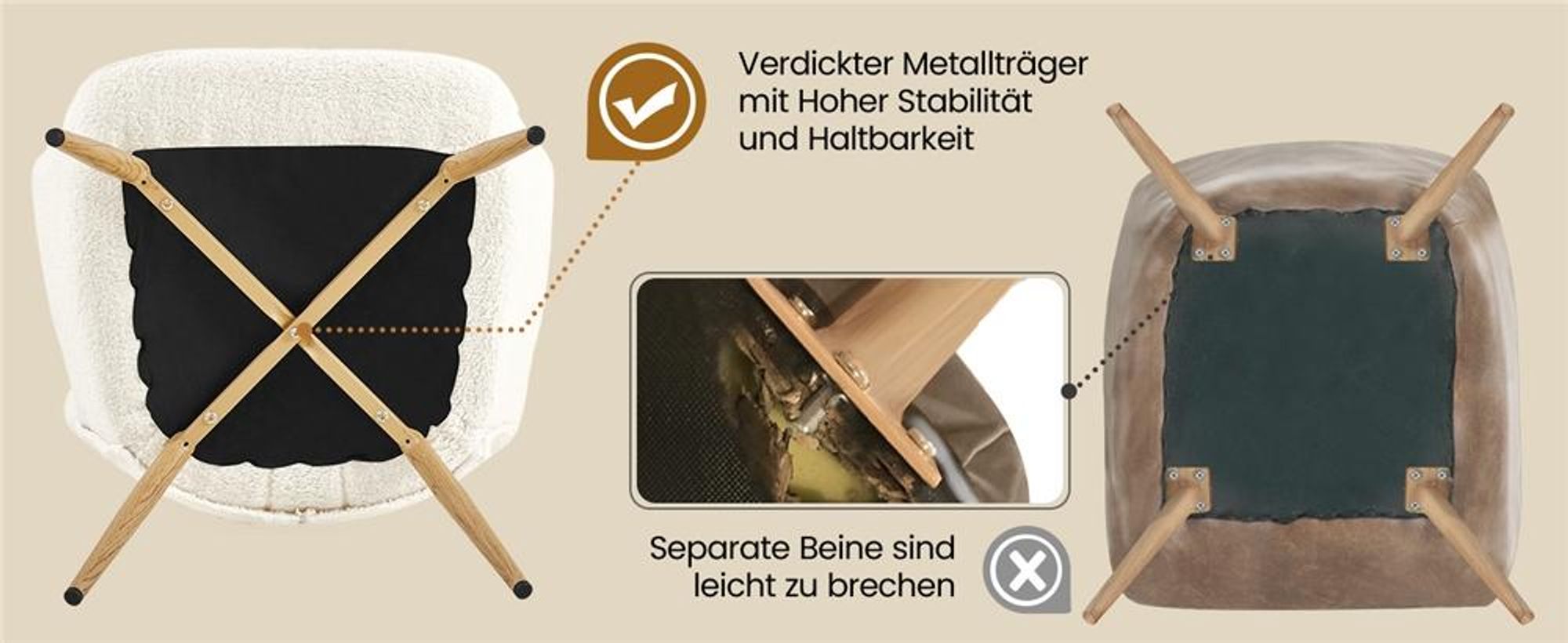 Yaheetech Ohrensessel Polsterstuhl mit klappbare Rückenlehne eleganter Armsessel Lehnsessel bis 136 kg belastbar Sessel fürs Wohnzimmer/Schlafzimmer