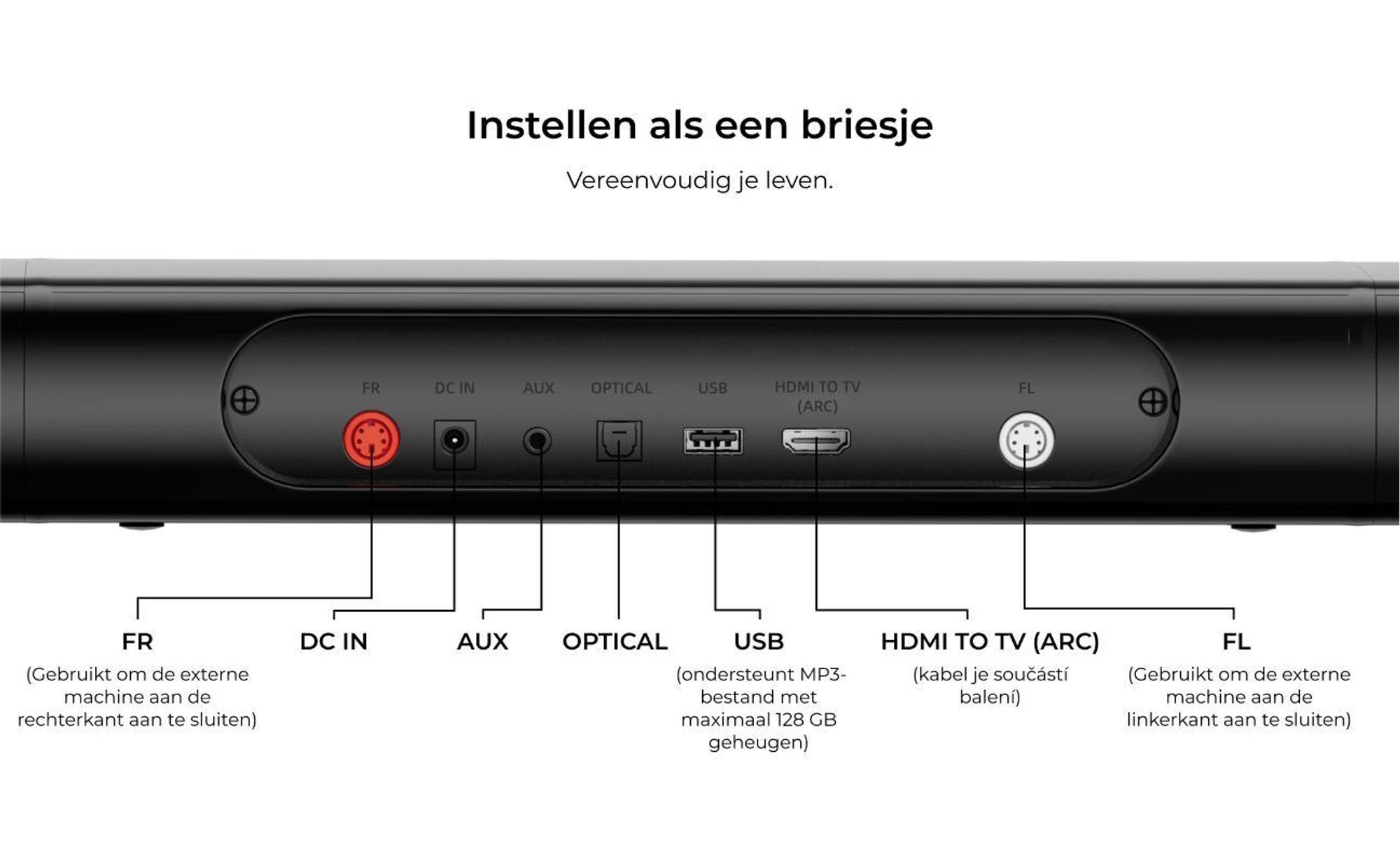 ULTIMEA 7.1kanálový odnímatelný soundbar s RGB osvětlením, virtuální prostorový zvukový systém se subwooferem, 2 prostorové reproduktory, 410 W
