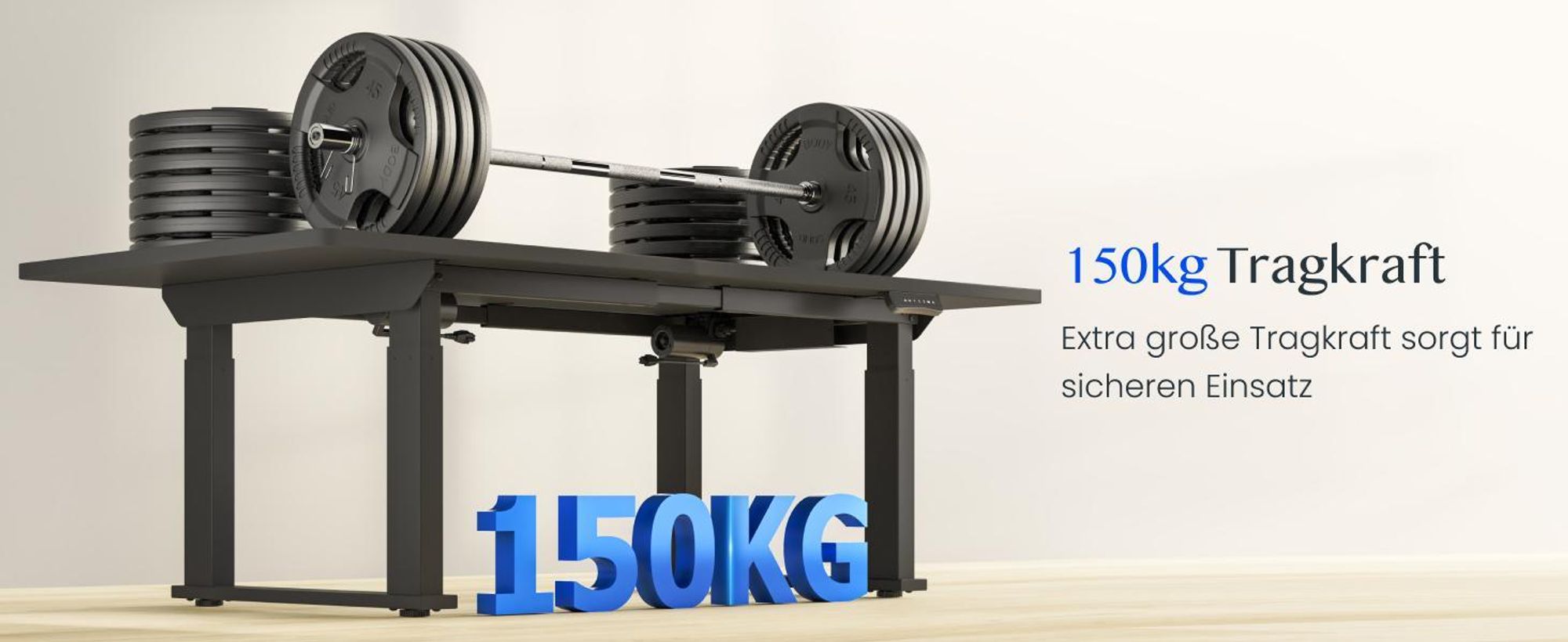 FLEXISPOT Höhenverstellbarer Esstisch 180x80 cm, elektrisch, stabile 4 Beine, bis 150 kg, mit Memory-Funktion, modernes Design für Esszimmer, Braun