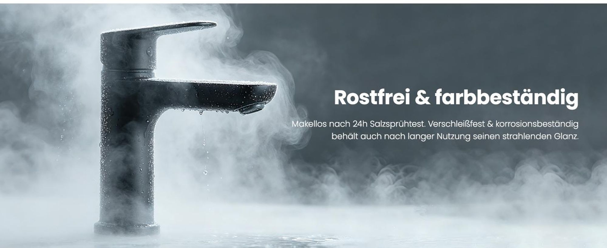 Cecipa Wasserhahn Bad Waschtischarmatur Schwarz, Waschbeckenarmatur Schnellmontage, Badarmatur Kalt Warm Mischbatterie Schwarz Wassersparend