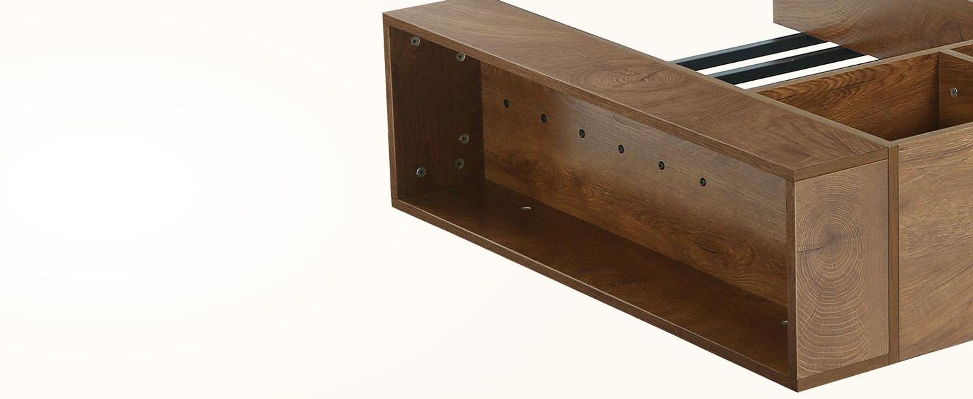 Tribesigns Raumteiler, Wand Raumteiler aus Holz mit Ablagen und Kleiderhaken, 180 cm hoch, moderne Trennwand für Zuhause und Büro, braun