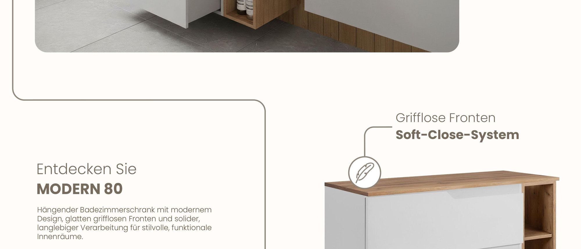 RODAN, Badmöbel, Badschrank, Badezimmermöbel, Badezimmer, MODERN, Waschbeckenunterschrank