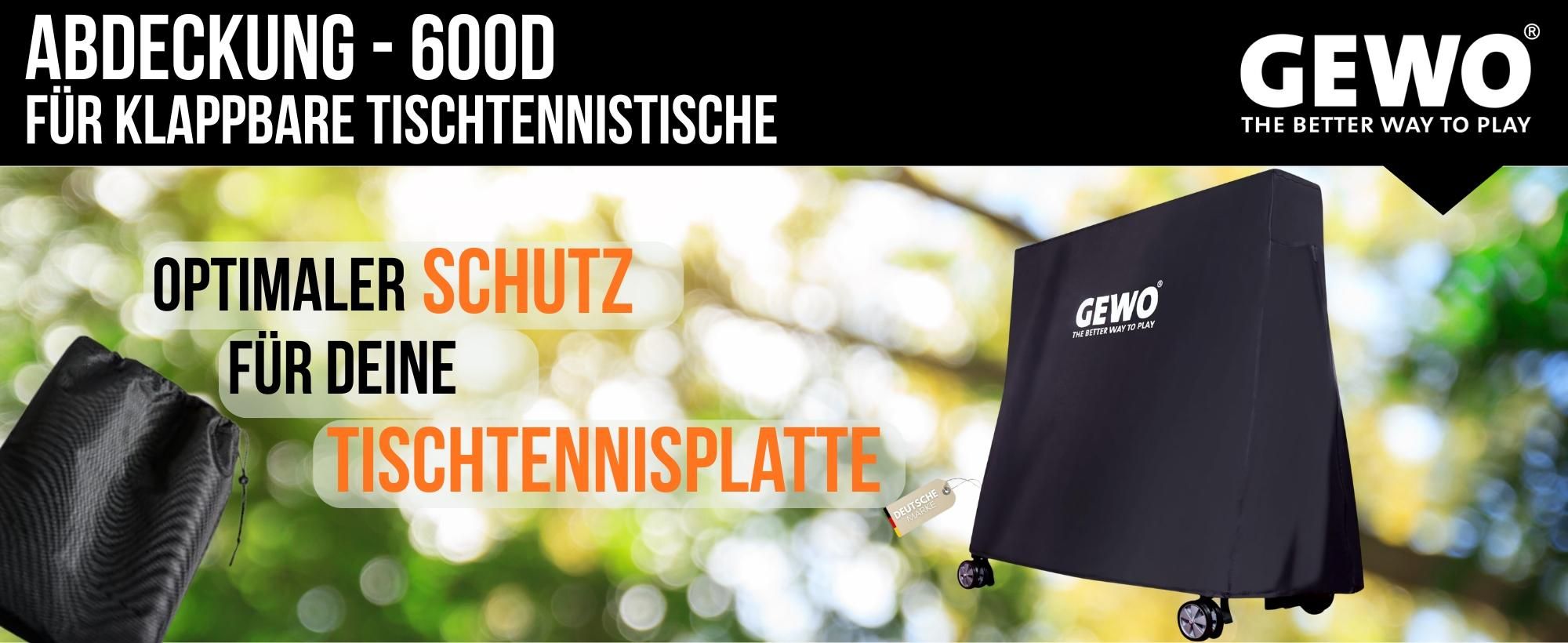 GEWO Abdeckung Tischtennisplatte Outdoor – Wetterfest, mit Reißverschluss