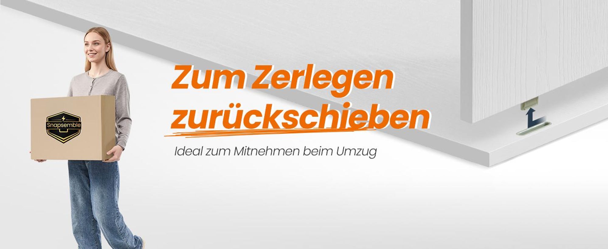 Badezimmerschrank mit Spiegel, Toolless-Technologie, superschnelle werkzeuglose Montage, Spiegelschrank, modern, weiß
