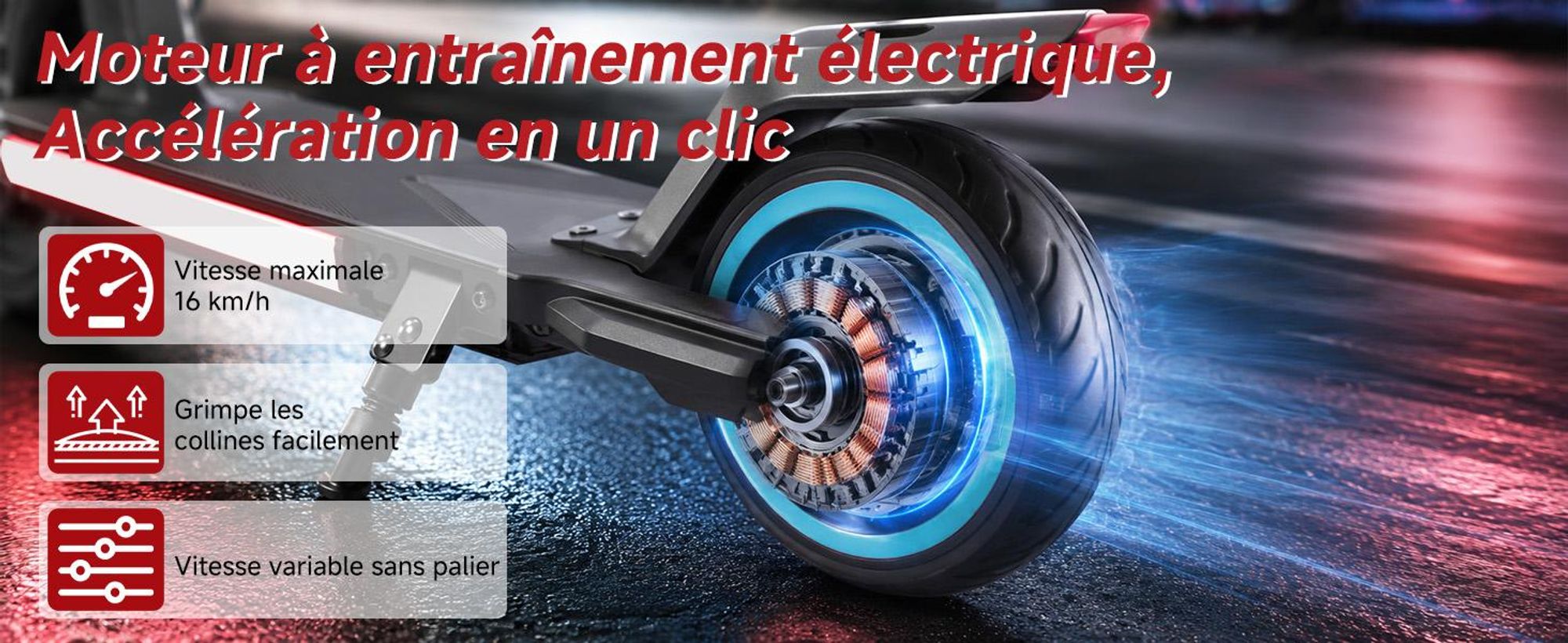 Trottinette électrique enfant 150W, E-Scooter enfant 16 km/h avec écran LED, lumières RGB, phare avant, double frein, pliable, pneus pleins 6,3 pouces