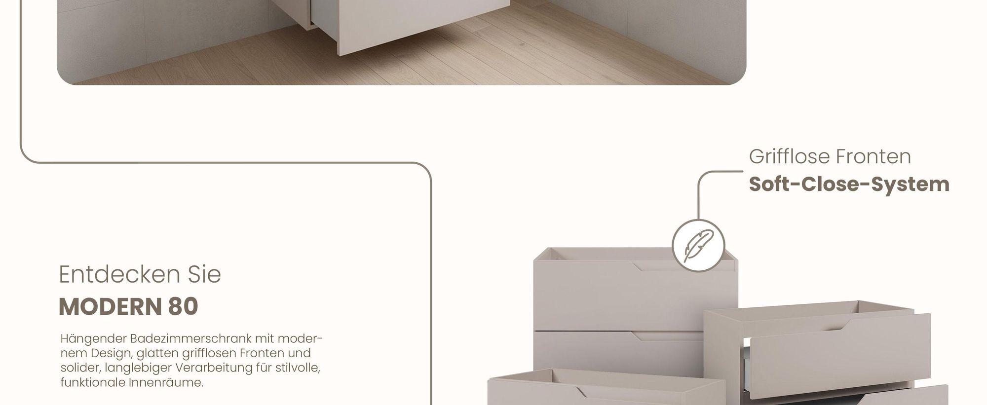 RODAN, Badmöbel, Badschrank, Badezimmermöbel, Badezimmer, MODERN, Waschbeckenunterschrank