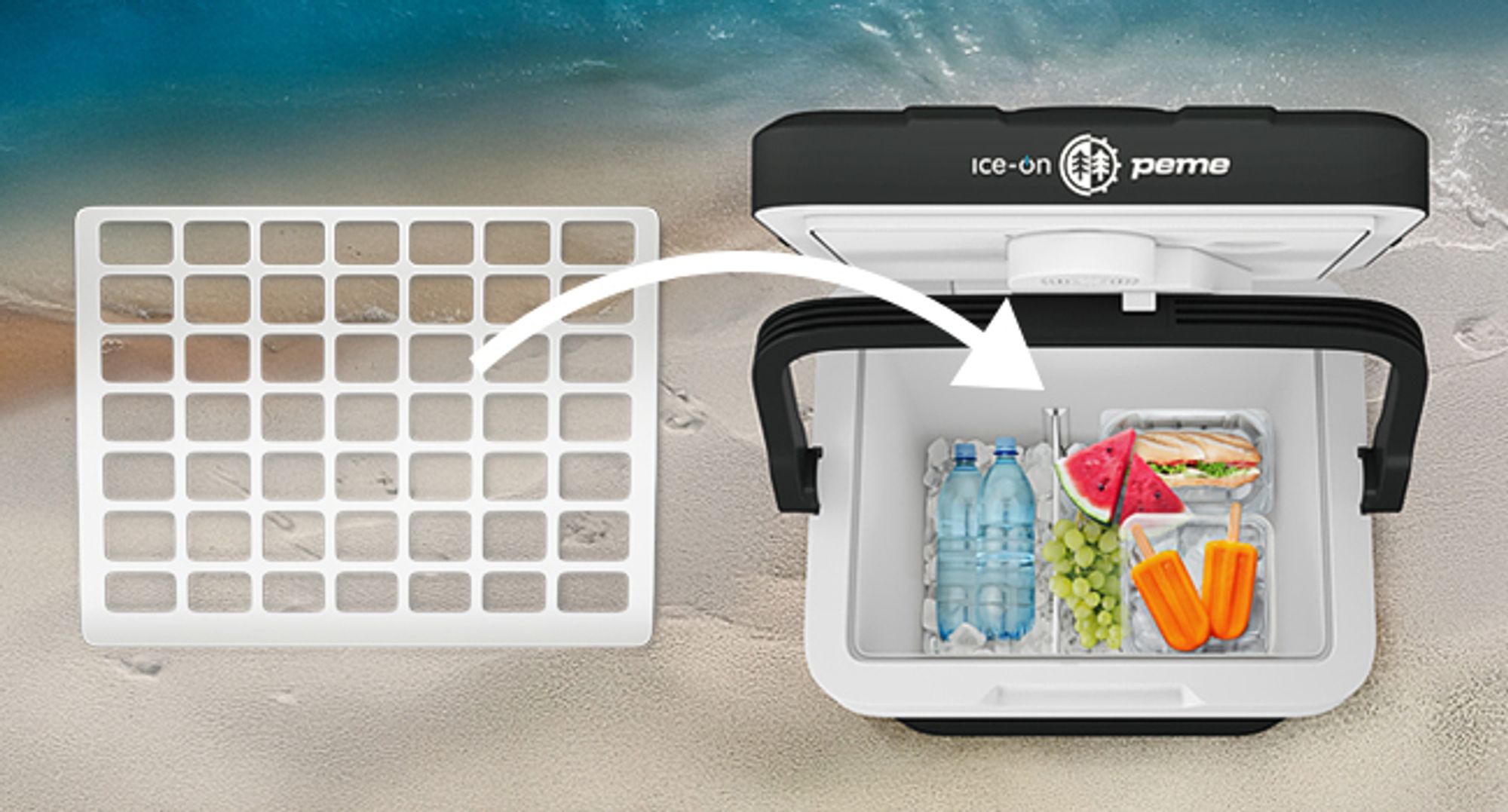 Elektrická chladnička PEME Essential 23 l – termoelektrická chladicí taška do auta, kempingová chladnička, ohřívací box, USB, ECO, přenosná, do osobního auta, mini, černá