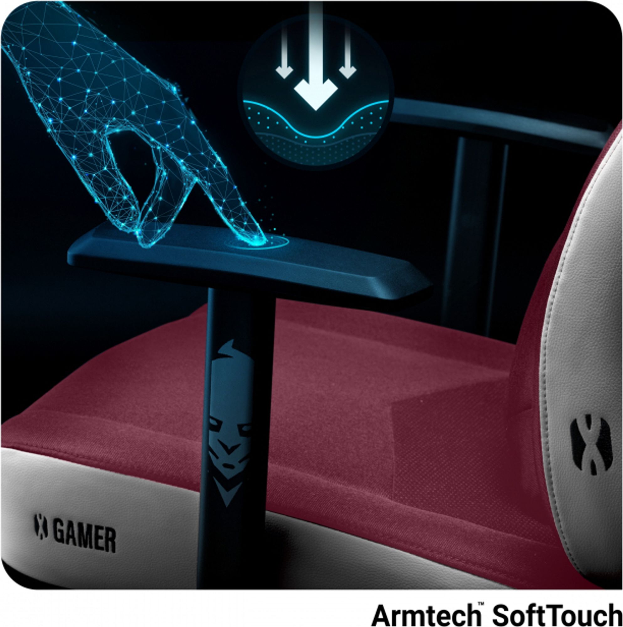 Diablo X-Ray Gaming Stuhl Bürostuhl Kinderstuhl Schreibtischstuhl 2D Armlehnen Ergonomisch Kunstleder Wippfunktion Farbe: Weiß-schwarz, Größe King
