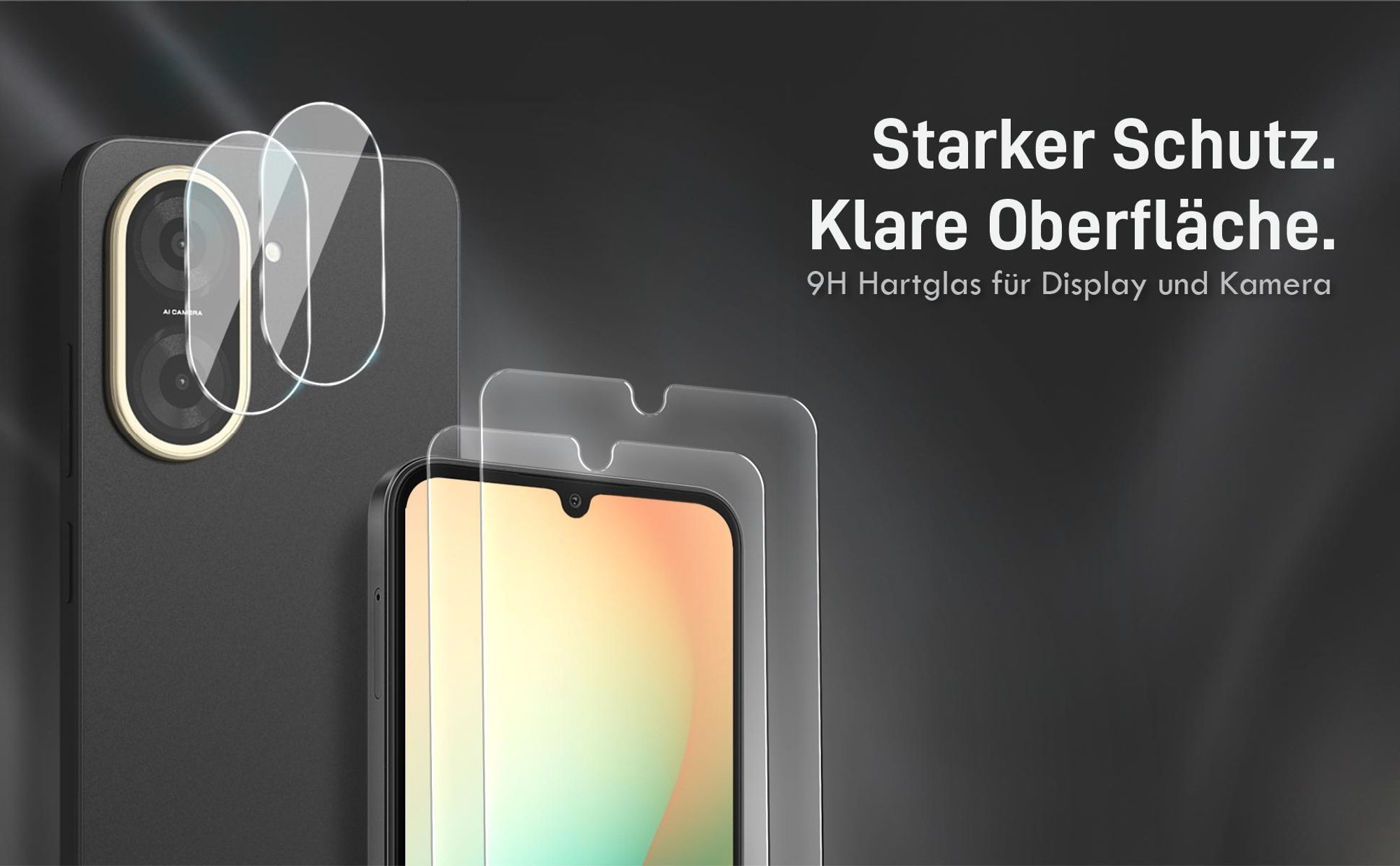 Kamera + Display Glas Set für Xiaomi Redmi A5 kompatibel mit allen gängigen Hüllen