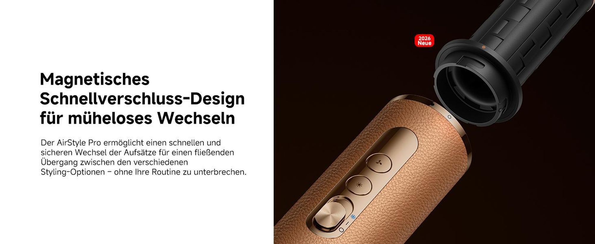 DREAME AirStyle Pro,7in1 Multistyler,Schnelltrocknend,2Lockenaufsätze,Volumen für das Haar,glättende Bürste,Kräusel Reduzierung,2026Neue Version,Braun