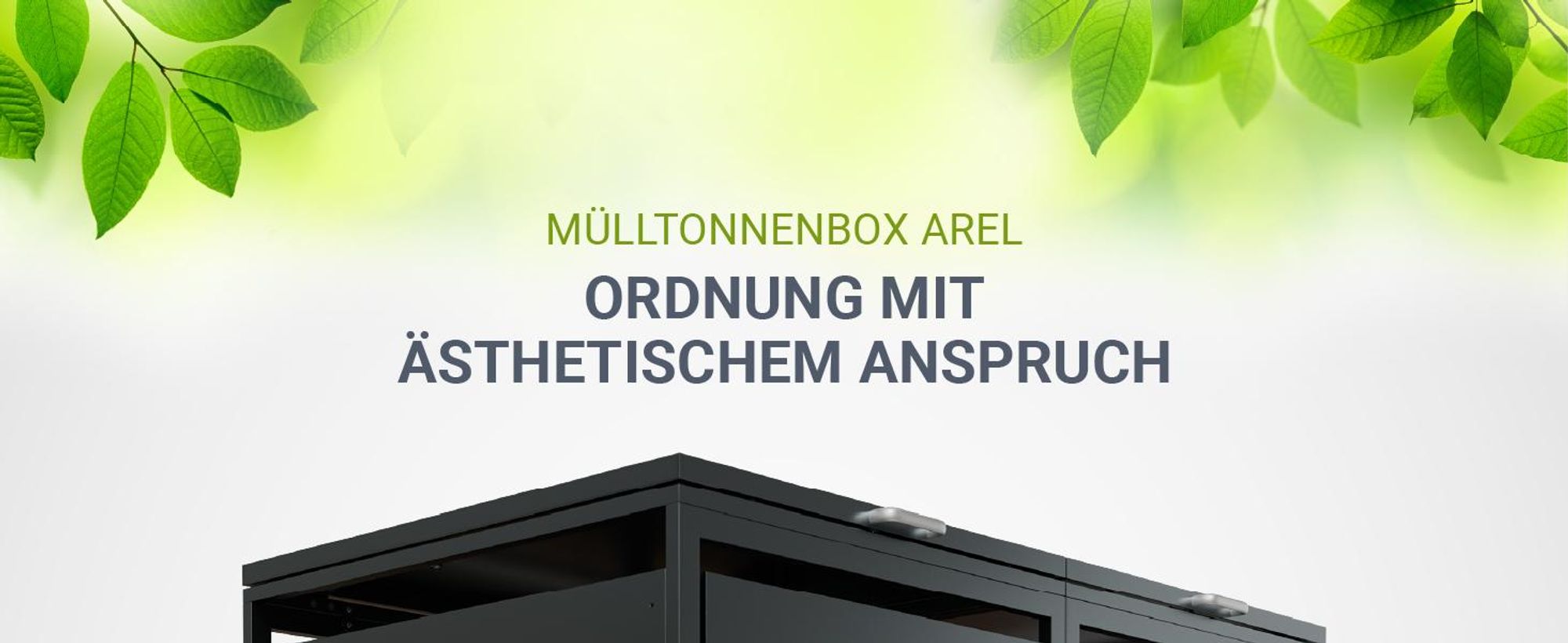 Juskys Mülltonnenbox Arel 2er - Metall Gartenbox - Anthrazit