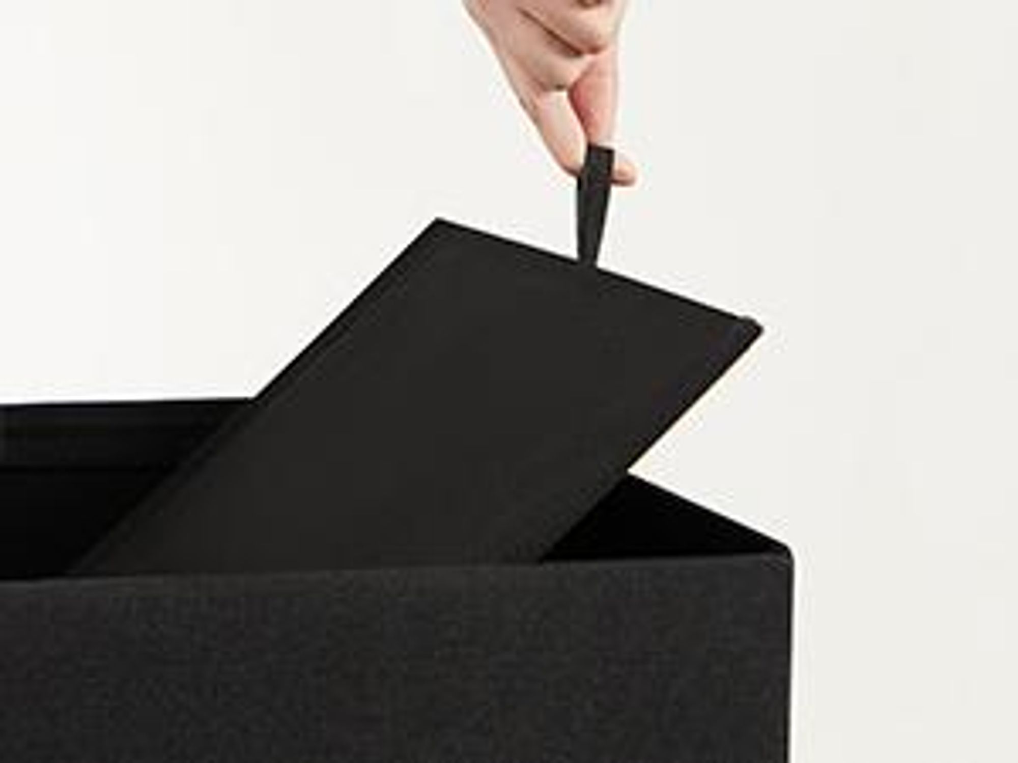 SONGMICS 110 cm Sitzbank mit Stauraum, klappbare Sitztruhe, Fußbank, schwarz