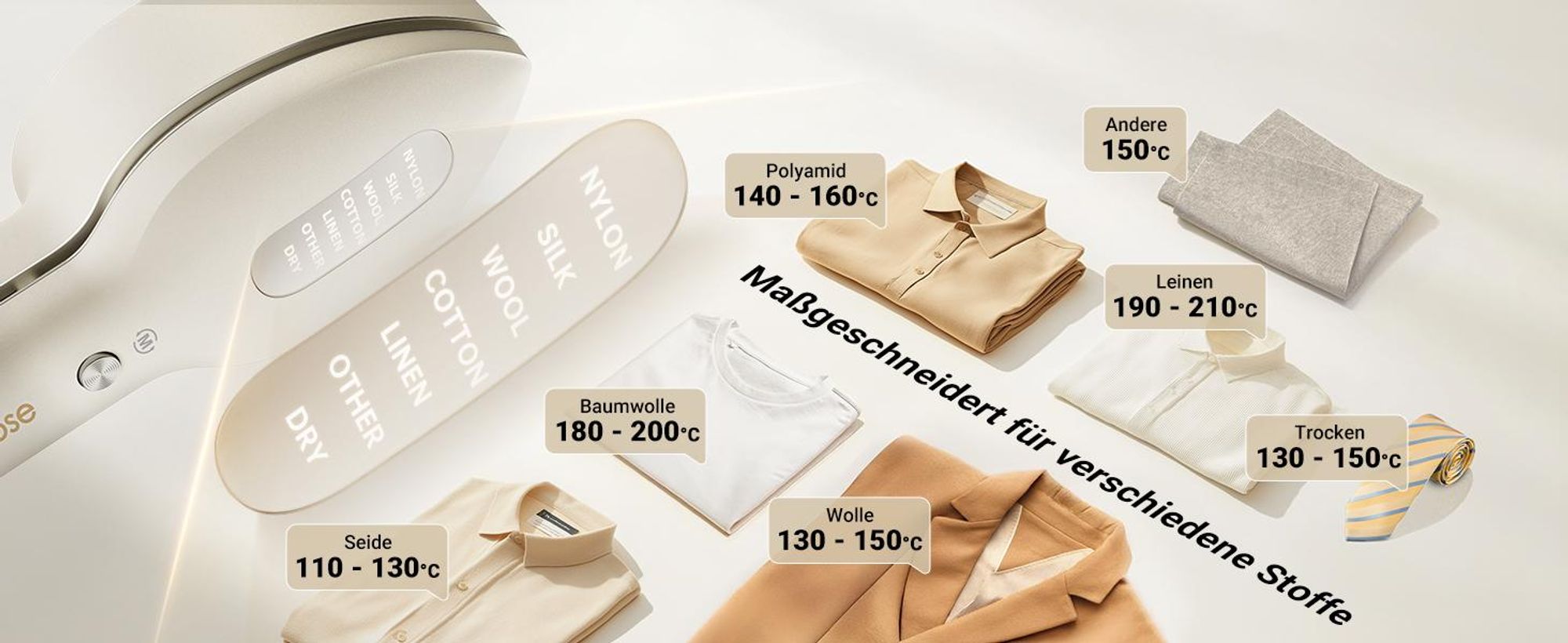 Reise-Dampfbügeleisen Beauty 3 in 1 Dampfglätter Bügelpresse