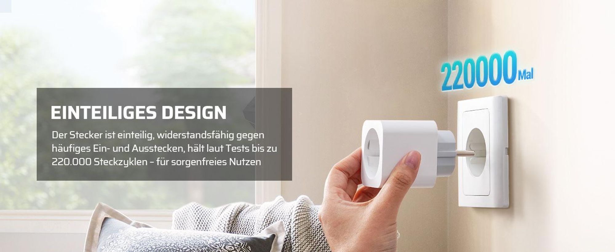 DEWENWILS Funksteckdose mit Fernbedienung, 2er Set, 16A/3680W, Innen, weiß