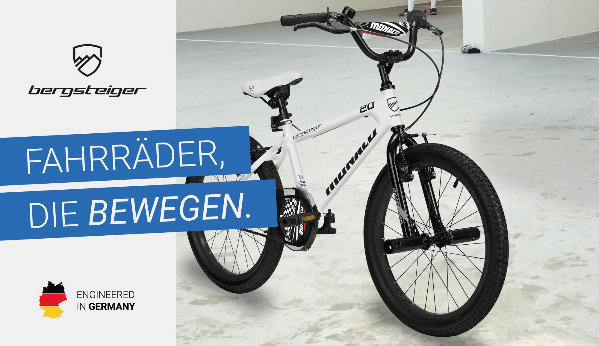 Bergsteiger Monaco 20 Zoll BMX, Kinderfahrrad, geeignet für 6, 7, 8, 9 Jahre, Freestyle, 4 Stahl Pegs, Kettenschutz, Freilauf