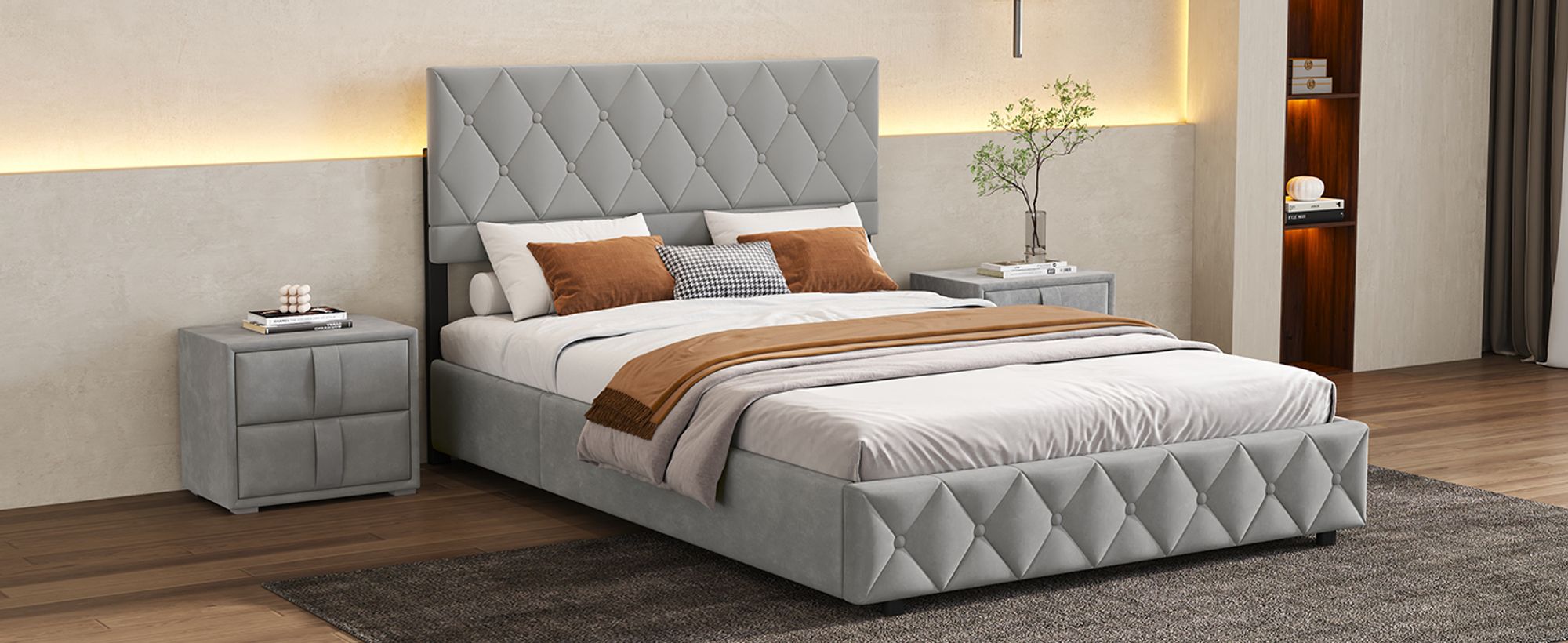 bett,Einzelbett,bett mit stauraum,led bett,bettgestell,polsterbett,polsterbett