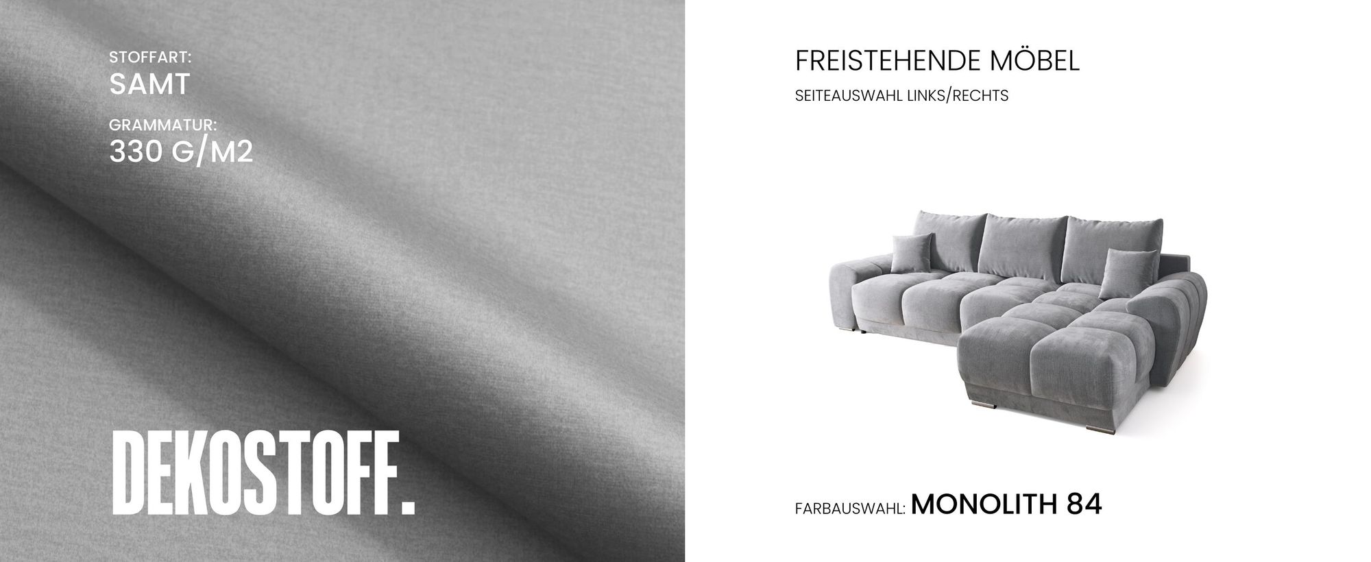BroMARKT Ecksofa NUBES Schlaffunktion Bettkasten L-Form 298x185x84cm Senf